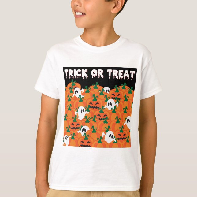 Camiseta Halloween Fantasmas Assombrados Pumpkin Patch (Frente)