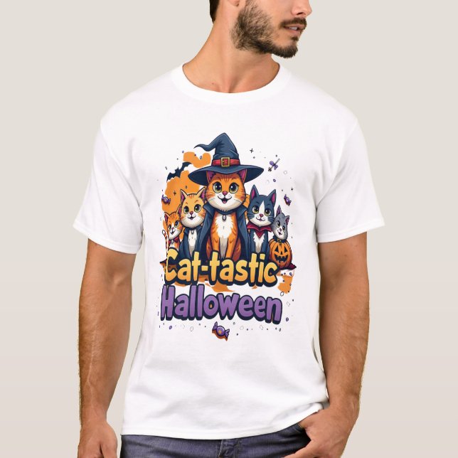 Camiseta Halloween Felino (Frente)