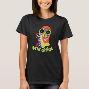 Camiseta Halloween Figurume Groovy Ghost Fica Ghoul Tie Dye