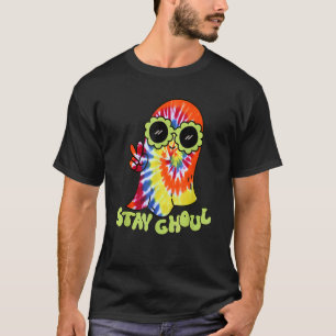 Camiseta Halloween Figurume Groovy Ghost Fica Ghoul Tie Dye