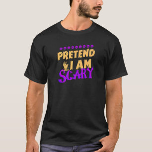 Camiseta Halloween Fingir Que Sou Homens Assustadores Menin