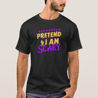 Camiseta Halloween Fingir Que Sou Homens Assustadores Menin