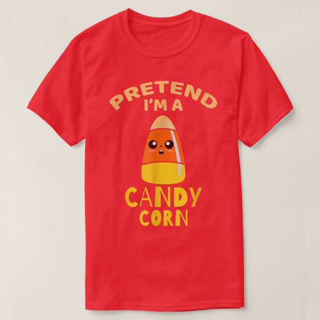 Camiseta Halloween Fingir que sou uma festa de fantasia de  (Frente do Design)