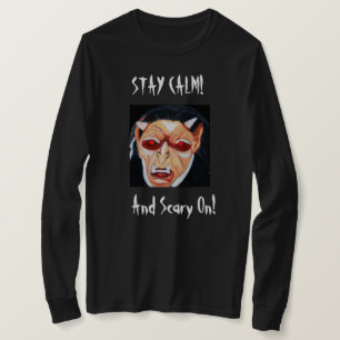 Camiseta HALLOWEEN FIQUE CALMA E ESCURA EM Ti