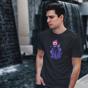 Camiseta Halloween Flaming Skull