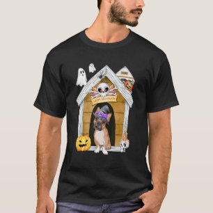 Camiseta Halloween Frenchie Dog Witch Haunted House