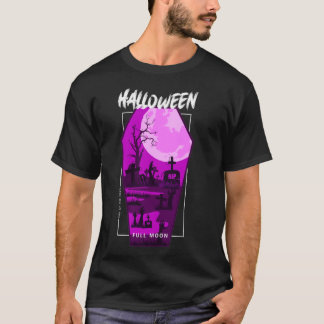 Camiseta Halloween Full Moon Graveyard