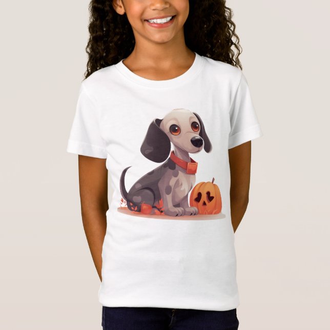 Camiseta Halloween Funny Dachshund (Frente)