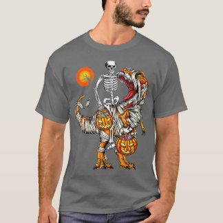 Camiseta Halloween Funny Skeleton Andando Mummy Dinossaur T