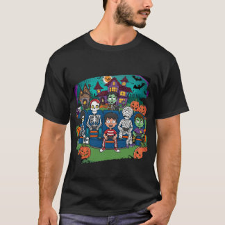 Camiseta Halloween Gamer Skeleton Zombie, Mamãe Boys Gaming