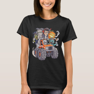Camiseta Halloween Gamer Skeleton Zombie Monster Truck Boys