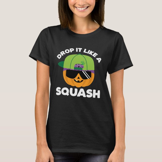 Camiseta Halloween Gangster Pumpkin Drop it Like a Squash K (Frente)