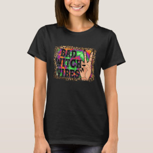 Camiseta Halloween Ghost Bad Witch Spooky Vibes Leopardo Ma