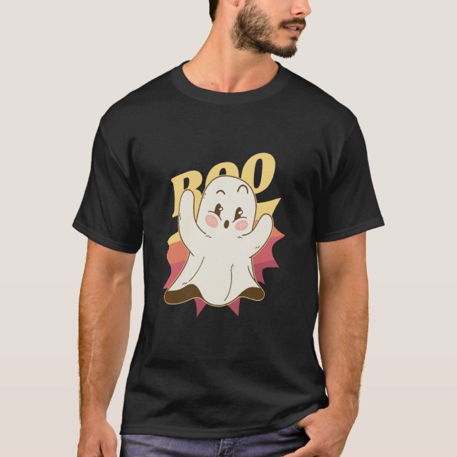 Camiseta Halloween Ghost Boo Cute (Frente)