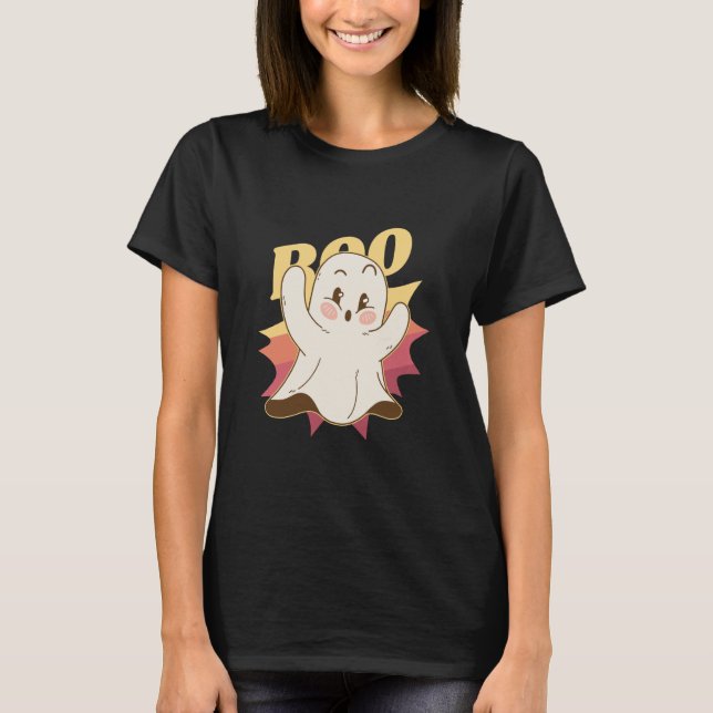 Camiseta Halloween Ghost Boo Cute (Frente)