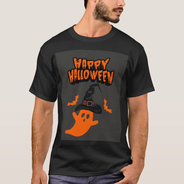 Camiseta Halloween Ghost com magia de bruxaria (Frente)