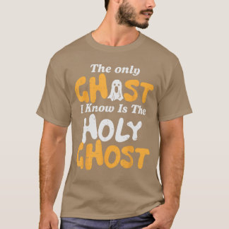 Camiseta Halloween Ghost Conheço Homens Sagrados Cristãos