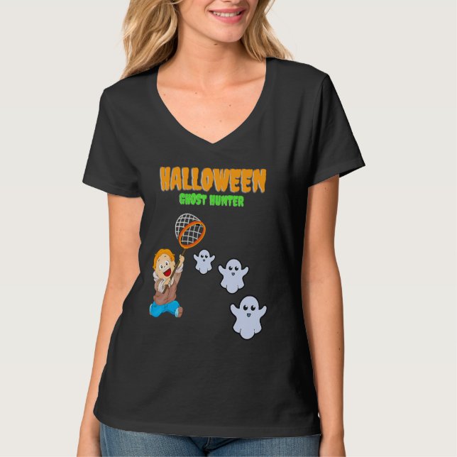 Camiseta Halloween Ghost Hunter (Frente)