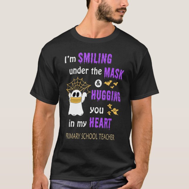 Camiseta Halloween Ghost  Primary School Teacher Saying (Frente)
