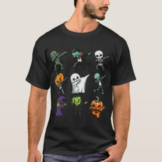 Camiseta Halloween Ghost Pumpkin Skeleton Dab Costume Boys