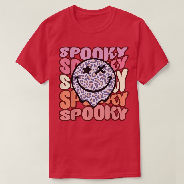 Camiseta Halloween Ghost Spooky Happy Season 2022 Retro (Frente do Design)