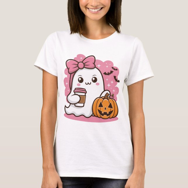 Camiseta Halloween Ghost T-Shirt (Frente)