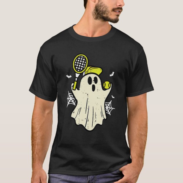 Camiseta Halloween Ghost Tênis Costume Mulheres Meninas Cri (Frente)