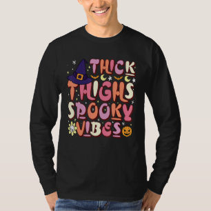 Camiseta Halloween Ghost Thick Thick Things Spooky Vibes Se