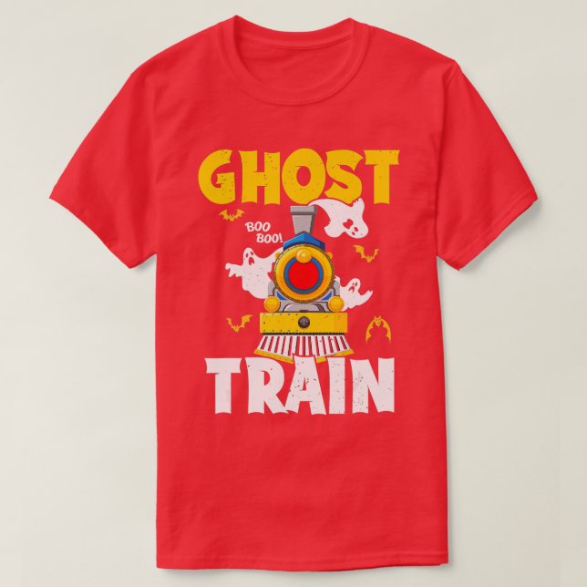 Camiseta Halloween Ghost Train Boo Boo Spooky Train Lover R (Frente do Design)