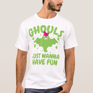 Camiseta Halloween Ghouls Só Quer Divertir Mulheres