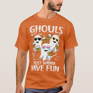 Camiseta Halloween Ghouls Só Quer Divertir-Se Com Fantasmas
