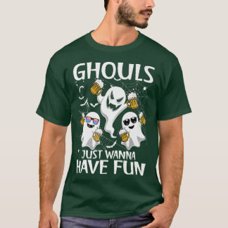 Camiseta Halloween Ghouls Só Quer Divertir-Se Com Fantasmas