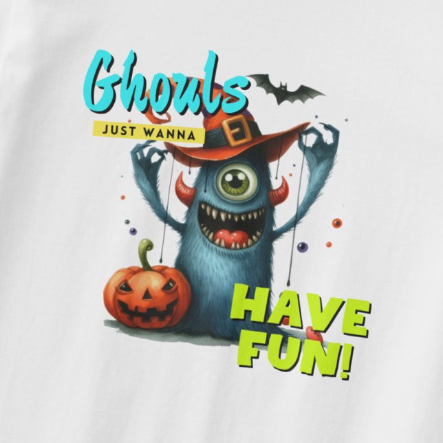 Camiseta Halloween Ghouls Só Quer Divertir-Se Engraçado (Criador carregado)