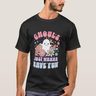 Camiseta Halloween Ghouls Só Quer Divertir-Se Engraçado P