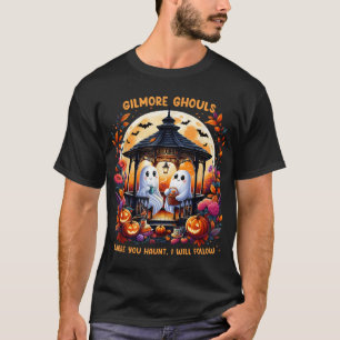 Camiseta Halloween Gilmore Ghouls Onde Você Haunt Eu Vou