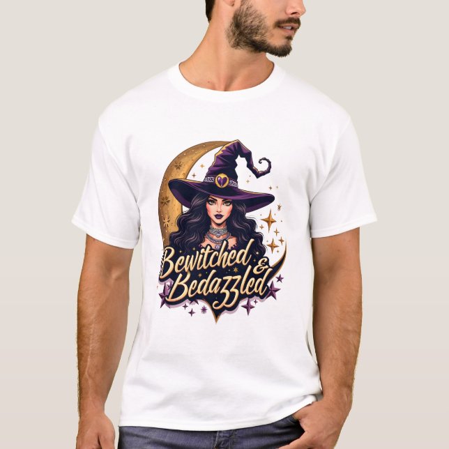 Camiseta Halloween Glamoroso E Bedazzado (Frente)