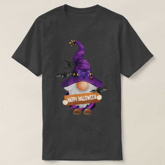 Camiseta Halloween Gnomo bonitinho Gnomo Halloween Costume  (Frente do Design)