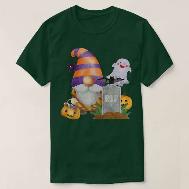 Camiseta Halloween Gnomo bonitinho Gnomo Halloween Costume  (Frente do Design)