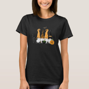 Camiseta Halloween Gnomos Black Cat Halloween Gnomo Truck P