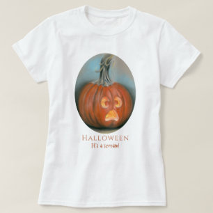 Camiseta Halloween Gritando Jack O Lanterna Pumpkin Pastel