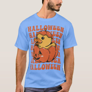 Camiseta Halloween Groovy Rubber Duck Pumpkin