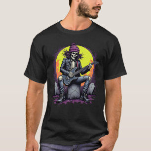 Camiseta Halloween Grunge Skeleton