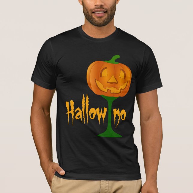 Camiseta Halloween Halloween De Vidro De Pumpkin (Frente)