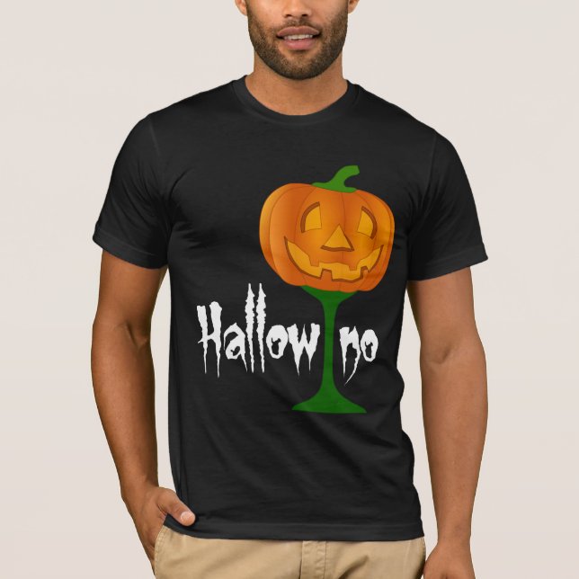 Camiseta Halloween Halloween De Vidro De Pumpkin (Frente)