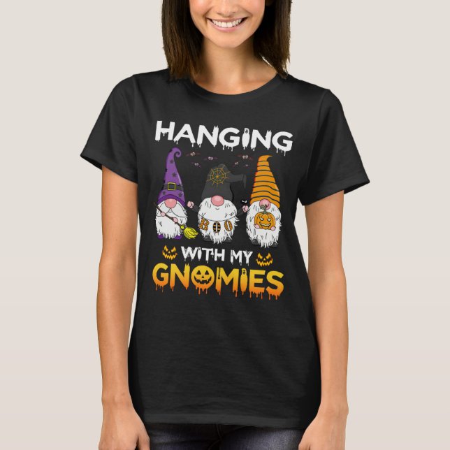 Camiseta Halloween Hanging With My Gnomies Pumpkin (Frente)