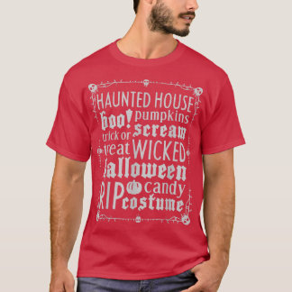 Camiseta Halloween Hauneen House Engraçado Esqueleto Assust