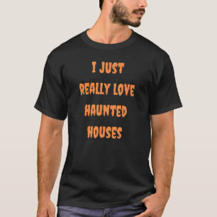 Camiseta Halloween Hauneen House Spooky Queda Gótico de out