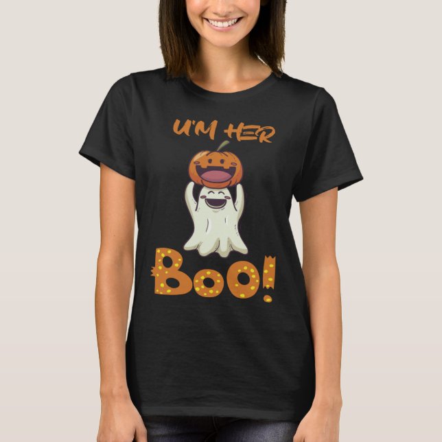 Camiseta Halloween He U'm her Boo (Frente)