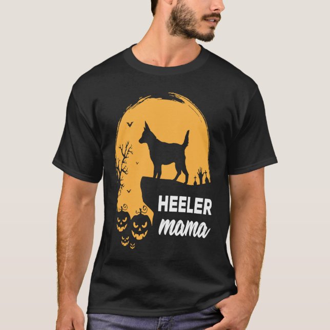 Camiseta Halloween Heeler Mama Australiano (Frente)