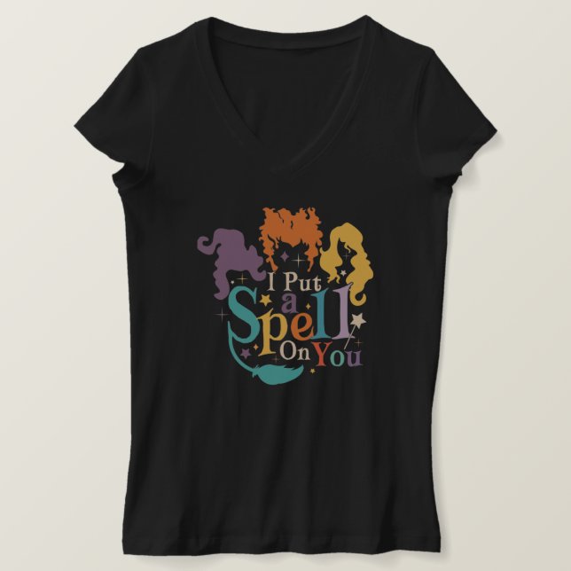 Camiseta Halloween Hocus Pocus Eu Coloquei Um Espelho Em Vo (Frente do Design)